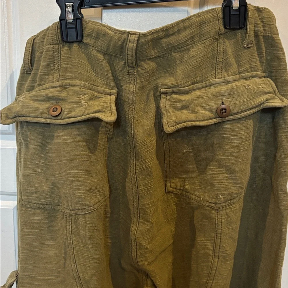 Free People Olive Green Cropped Cargo Pants - Picture 7 of 7